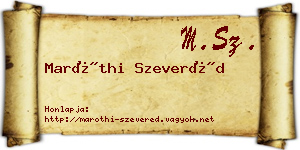 Maróthi Szeveréd névjegykártya